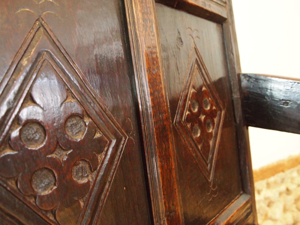 Chair stunning Oak Wainscot Yorkshire/Derbyshire Charles II c1660 View V