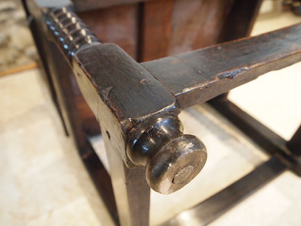Chair stunning Oak Wainscot Yorkshire/Derbyshire Charles II c1660 View VIII