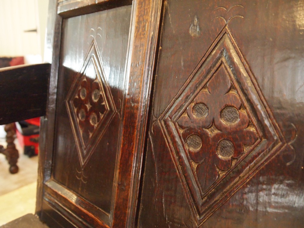 Chair stunning Oak Wainscot Yorkshire/Derbyshire Charles II c1660 View IX