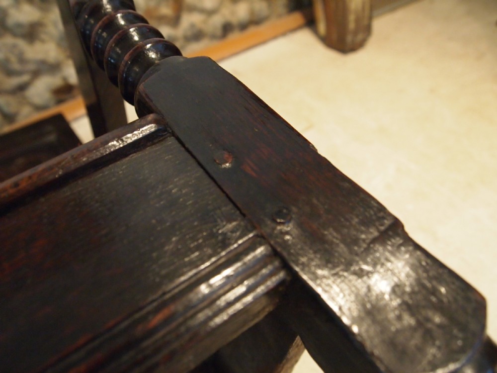 Chair stunning Oak Wainscot Yorkshire/Derbyshire Charles II c1660 View XX