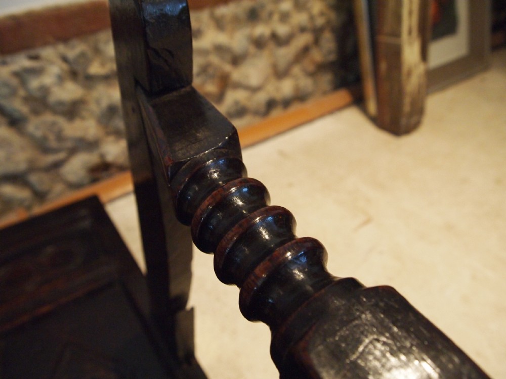 Chair stunning Oak Wainscot Yorkshire/Derbyshire Charles II c1660 View XXI
