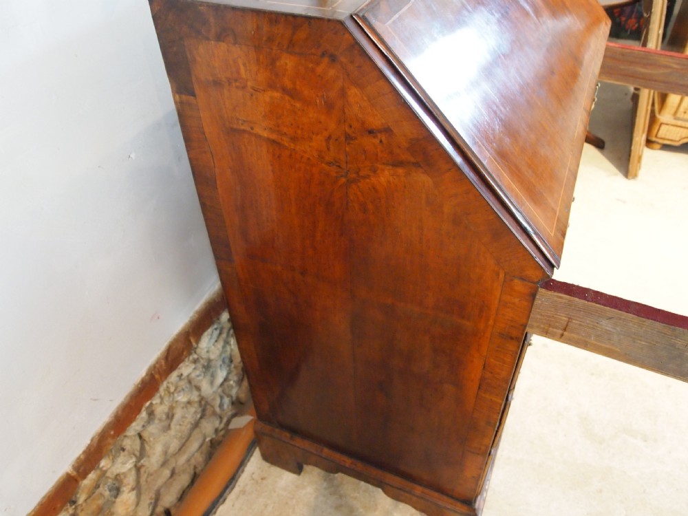 Bureau George II Walnut original brasses small c1740 View XI