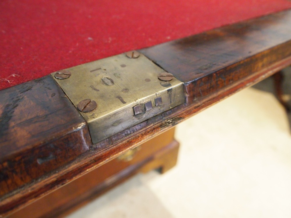 Bureau George II Walnut original brasses small c1740 View XV