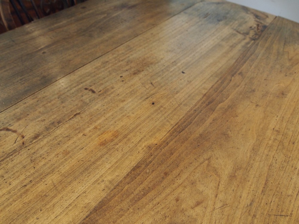 Table refectory farmhouse dining rustic French Oak and Birch c1840 View VIII