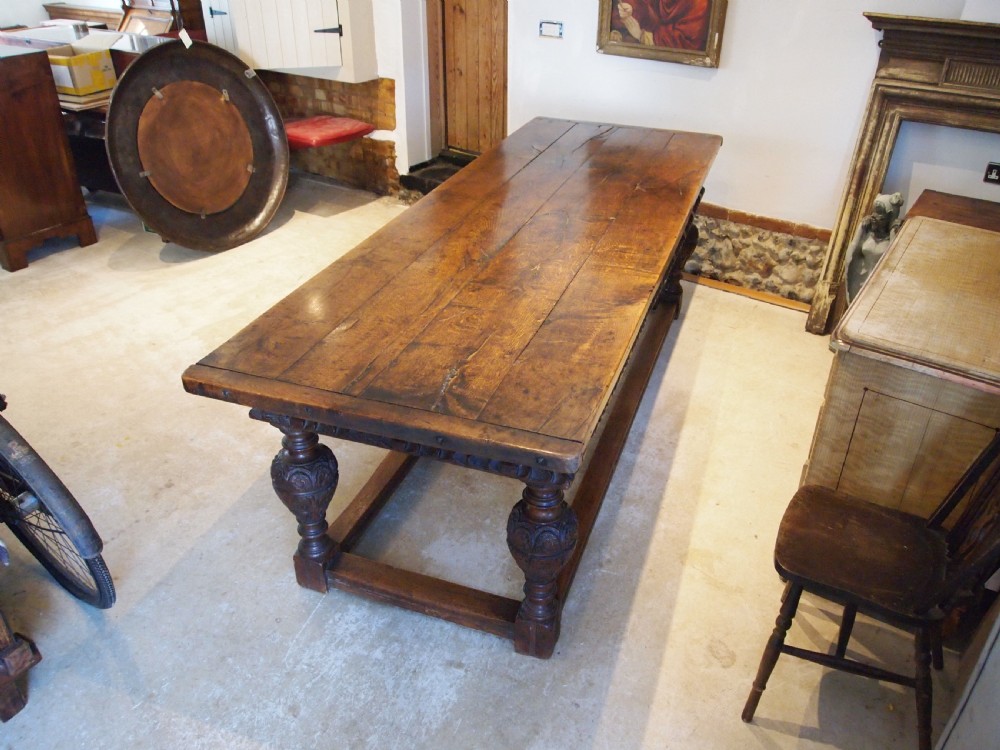 Table outstanding Elizabethan style period timbers refectory dining c1850