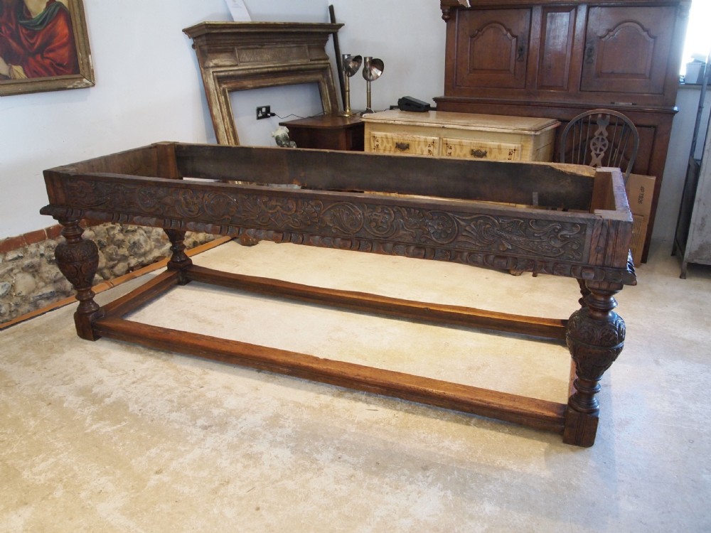 Table outstanding Elizabethan style period timbers refectory dining c1850 View II