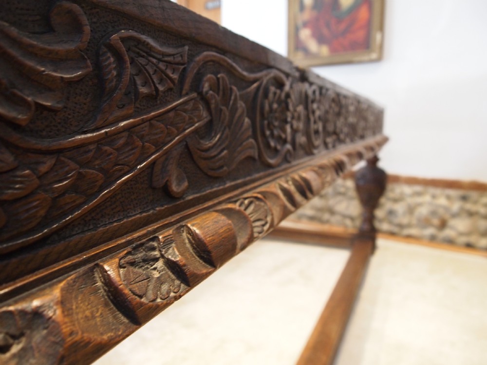 Table outstanding Elizabethan style period timbers refectory dining c1850 View IV