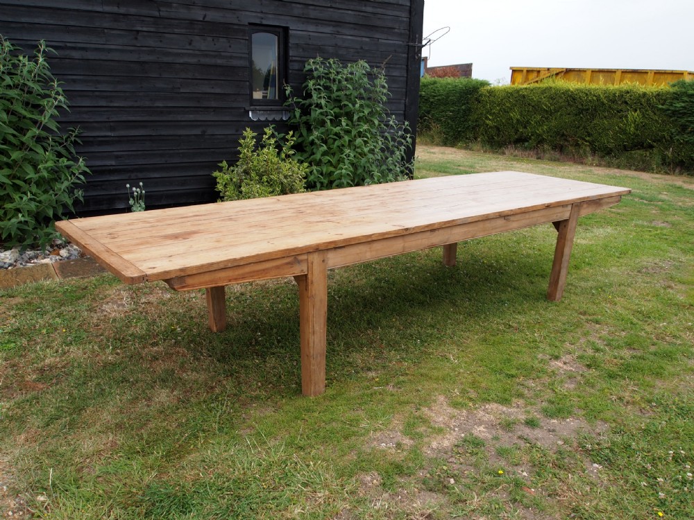 Table Huge Edwardian refectory farmhouse dining c1900