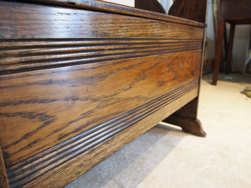 Monks bench Arts and Crafts Oak Liberty & Co c1907 View III