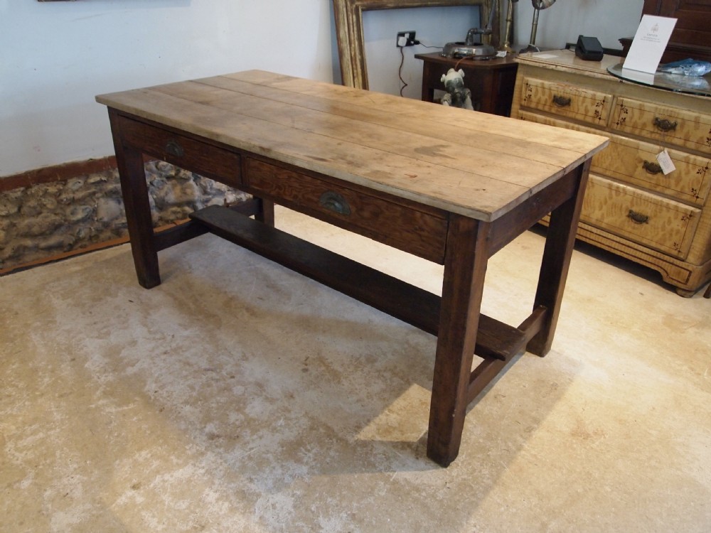 Table refectory farmhouse dining Victorian Pine and Sycamore c1880