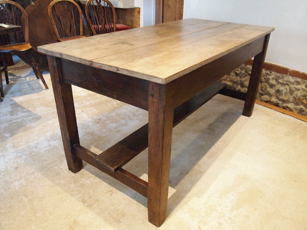 Table refectory farmhouse dining Victorian Pine and Sycamore c1880 View V