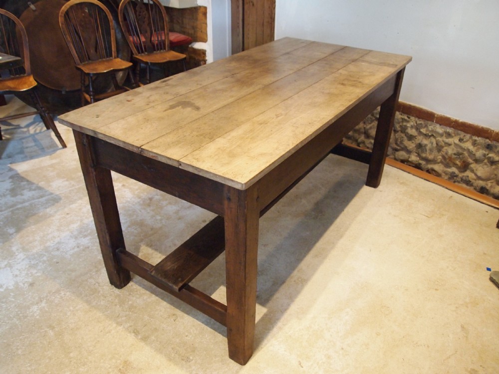 Table refectory farmhouse dining Victorian Pine and Sycamore c1880 View IX