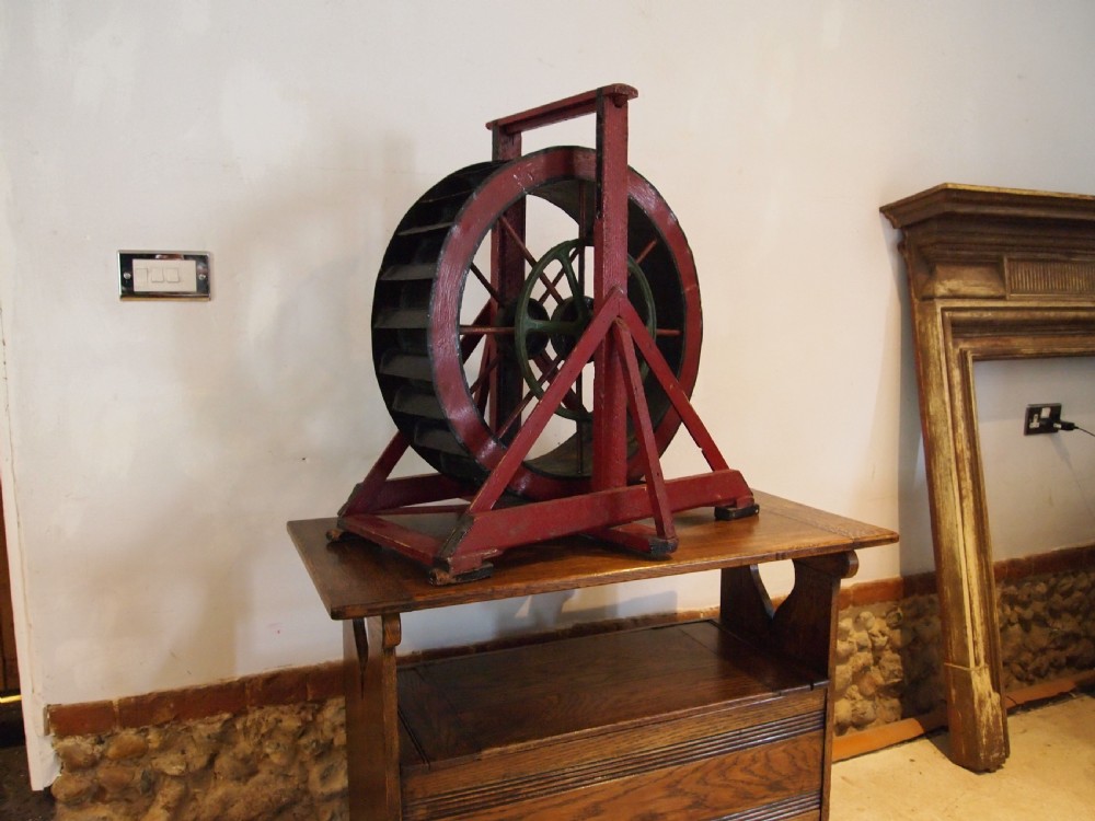 Model scratch built Victorian water wheel dated 1898