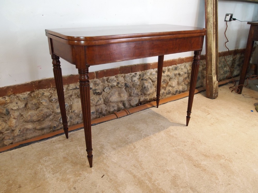 Table card games Gillows Plum pudding Mahogany c1820 View II