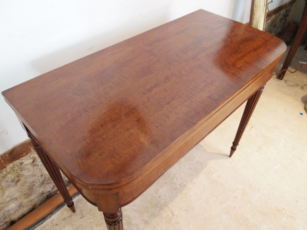 Table card games Gillows Plum pudding Mahogany c1820 View III