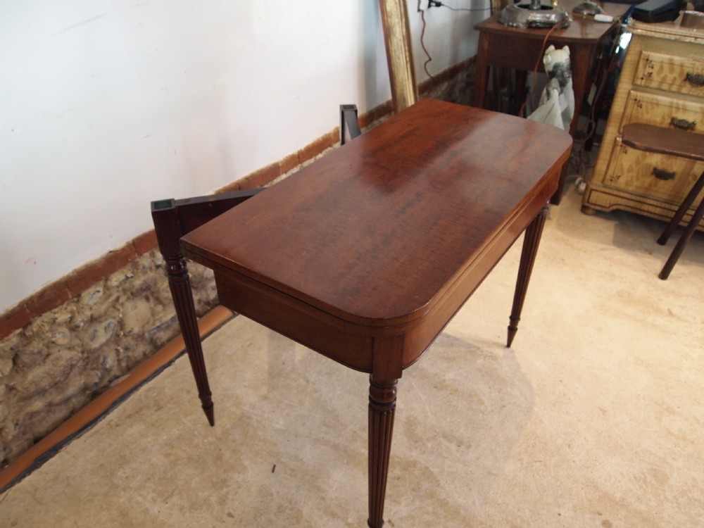 Table card games Gillows Plum pudding Mahogany c1820 View VI
