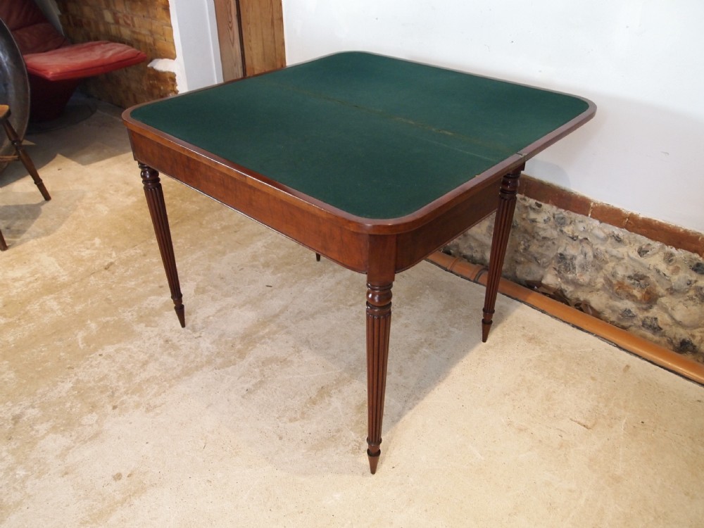 Table card games Gillows Plum pudding Mahogany c1820 View X