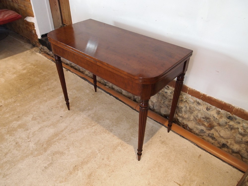 Table card games Gillows Plum pudding Mahogany c1820 View XI