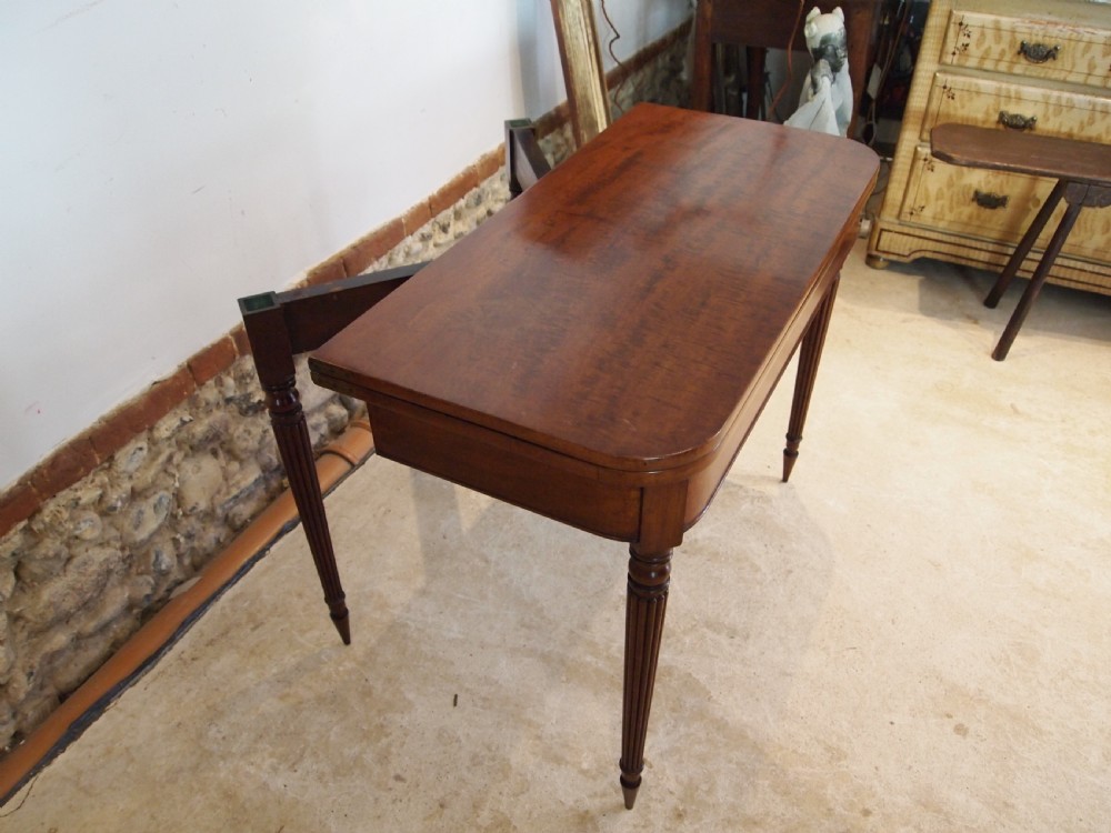 Table card games Gillows Plum pudding Mahogany c1820 View XII