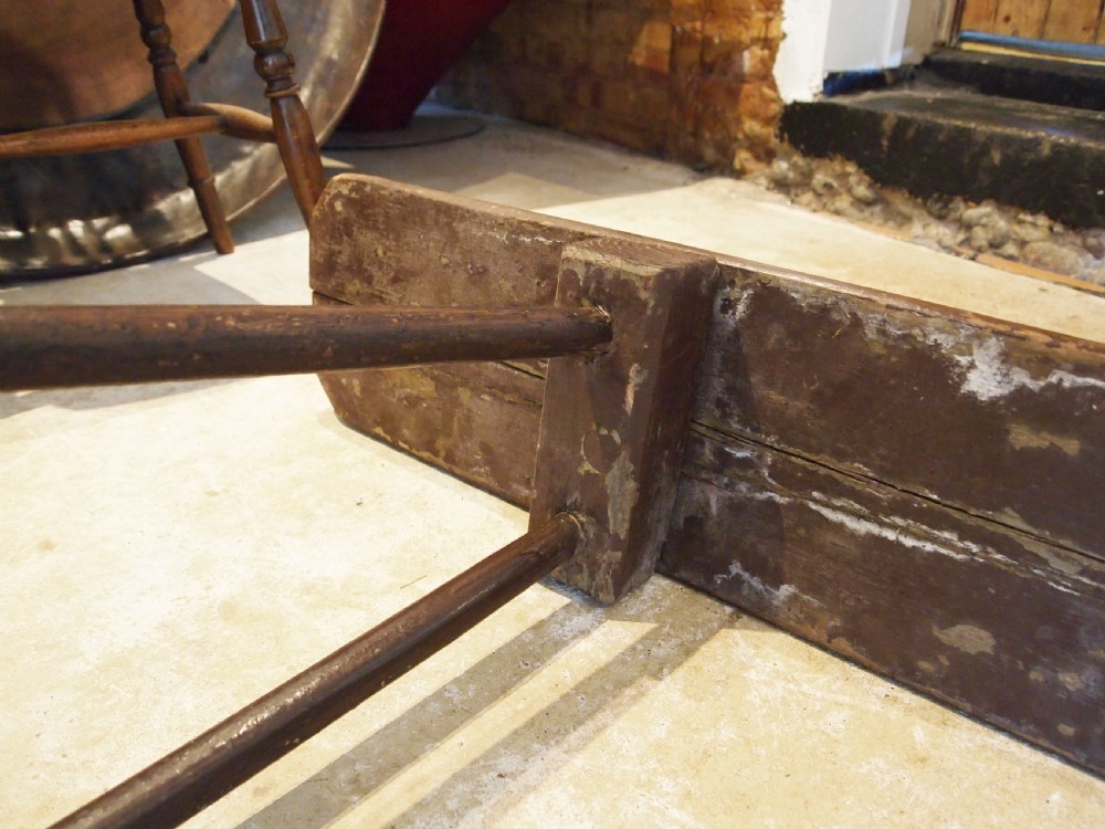 Bench settle rare primitive Pine Yorkshire c1820 View VI