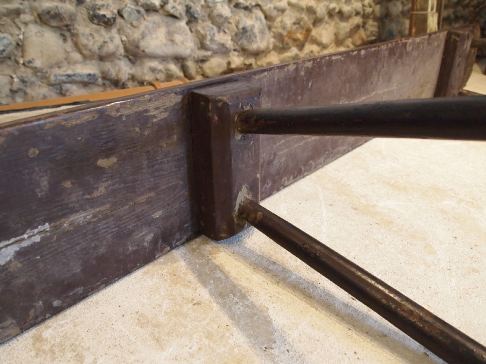 Bench settle rare primitive Pine Yorkshire c1820 View XII