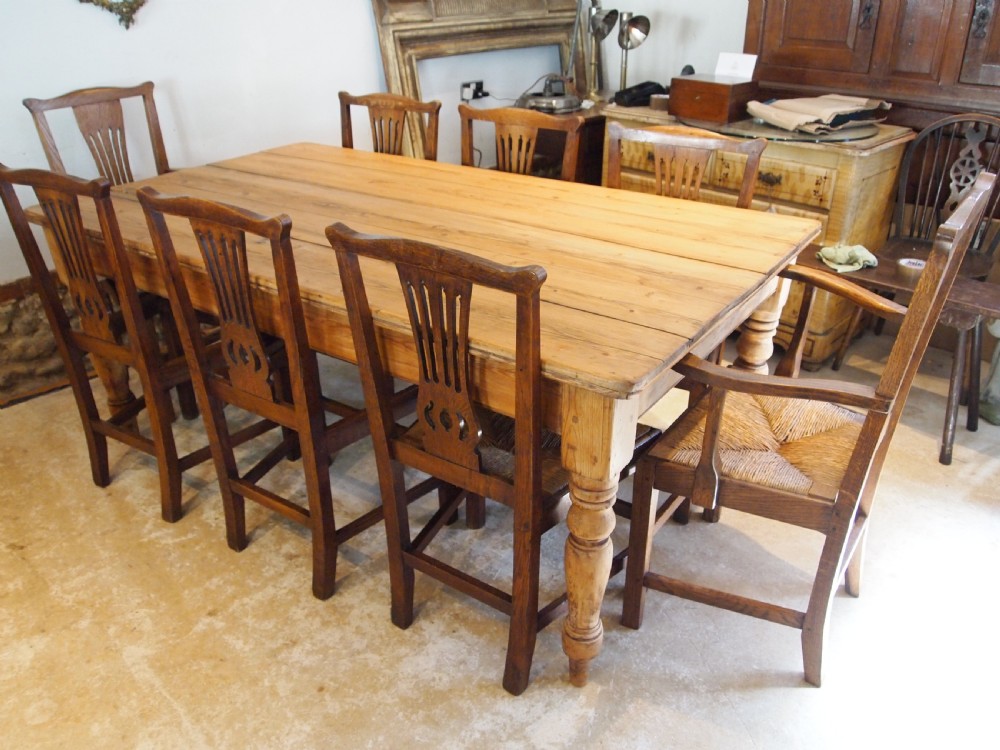 Table refectory dining farmhouse Victorian Pine c1880 View VI