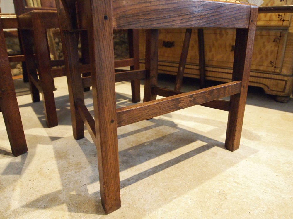Chairs rare set of George III Oak kitchen dining Clarkson Wolverhampton c1800 View VI