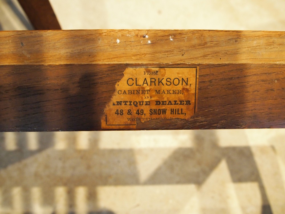 Chairs rare set of George III Oak kitchen dining Clarkson Wolverhampton c1800 View VIII