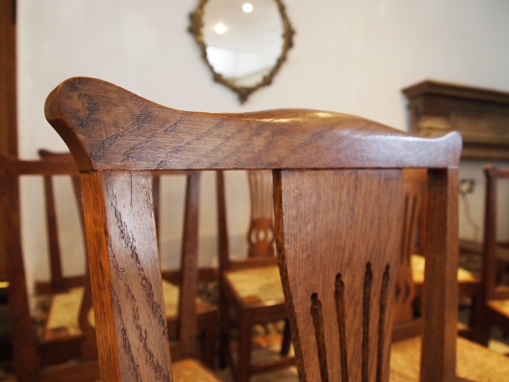 Chairs rare set of George III Oak kitchen dining Clarkson Wolverhampton c1800 View XIII