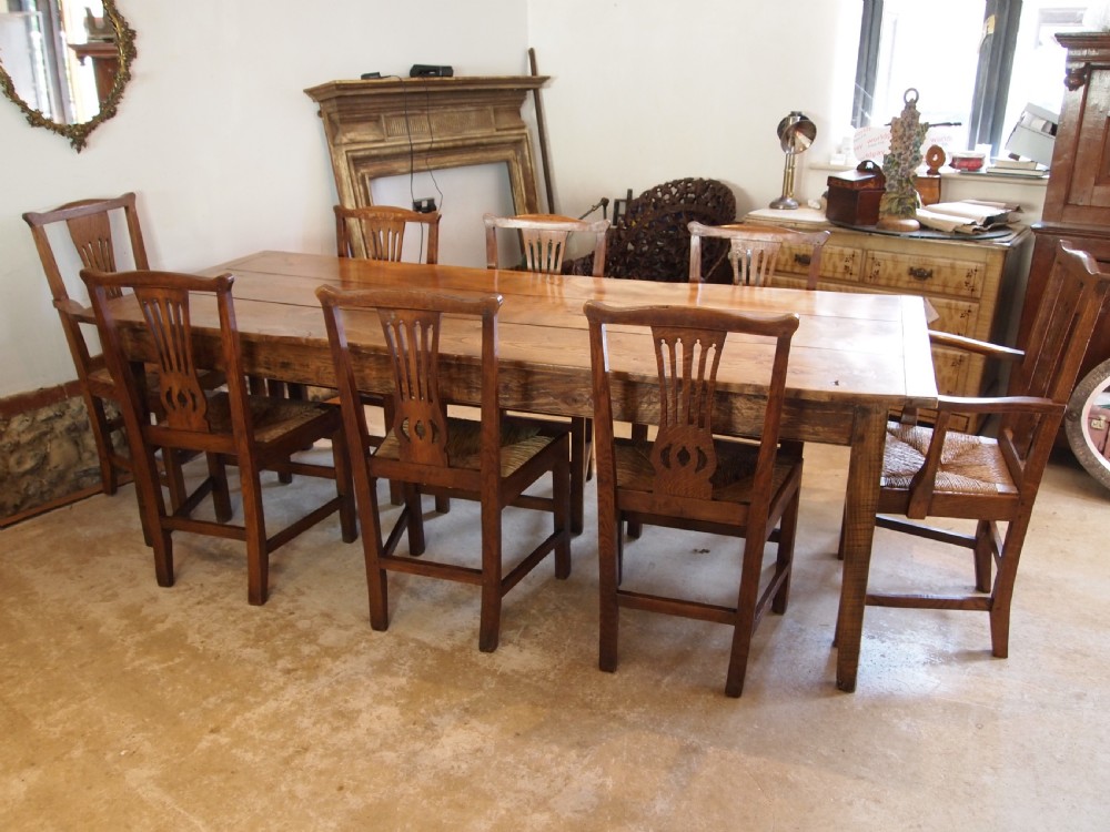 Chairs rare set of George III Oak kitchen dining Clarkson Wolverhampton c1800 View XVI