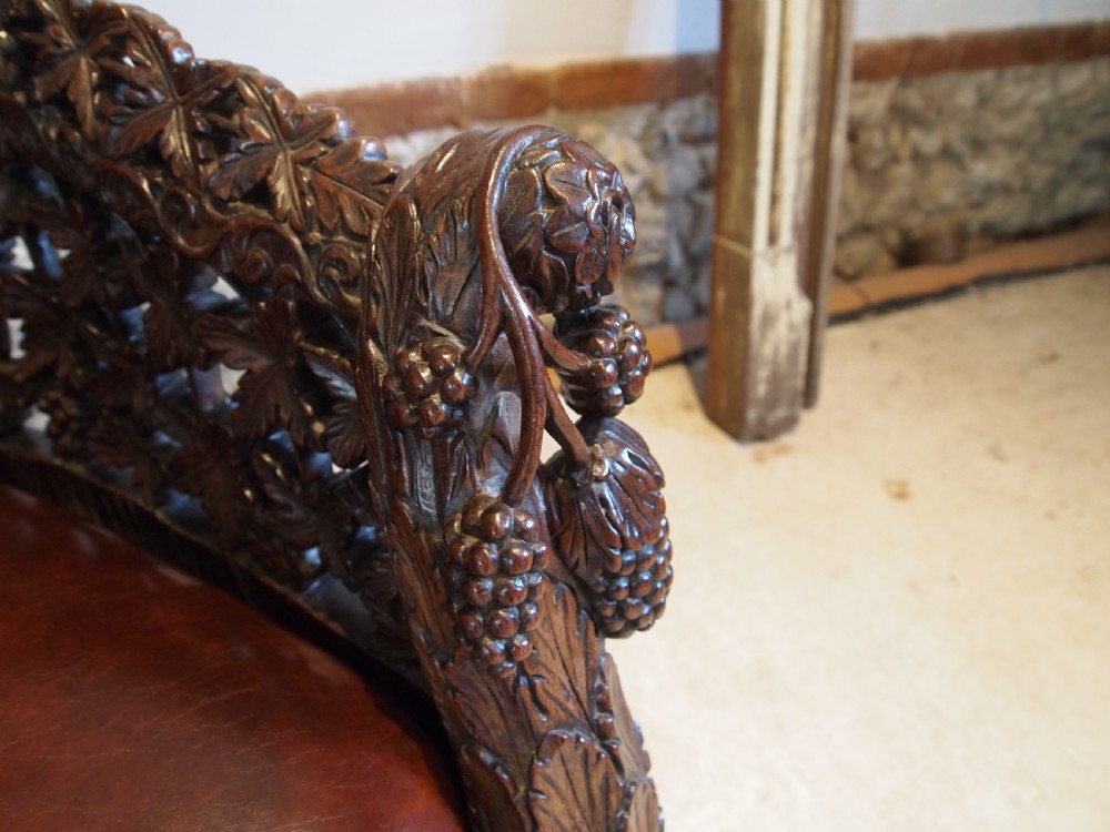 Chair 'the finest' Burmese easy chair Victorian period c1880 View III
