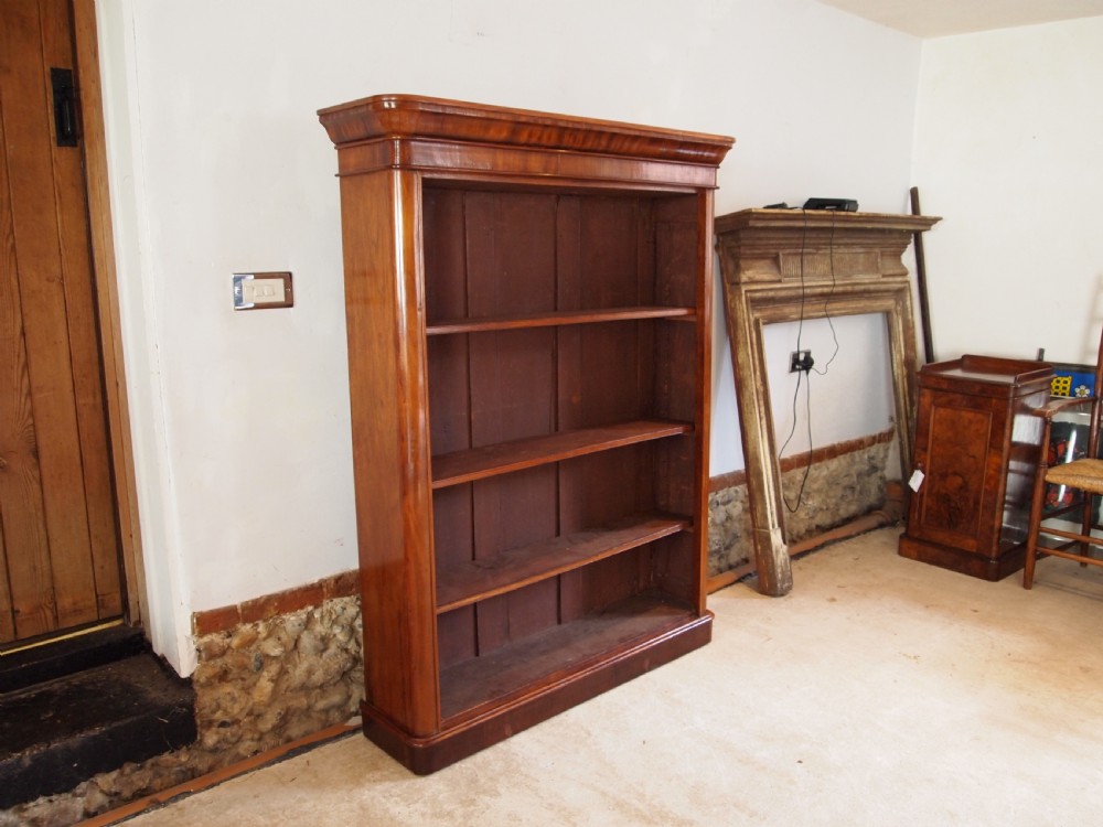 Bookcase early Victorian Mahogany adjustable shelves c1840
