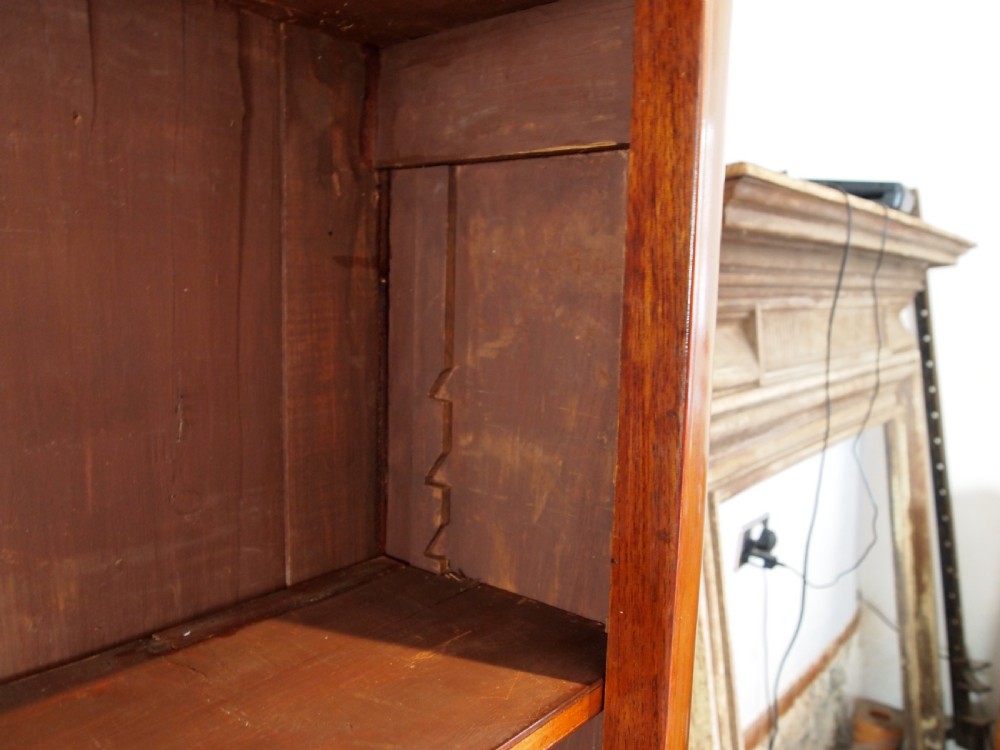Bookcase early Victorian Mahogany adjustable shelves c1840 View VI