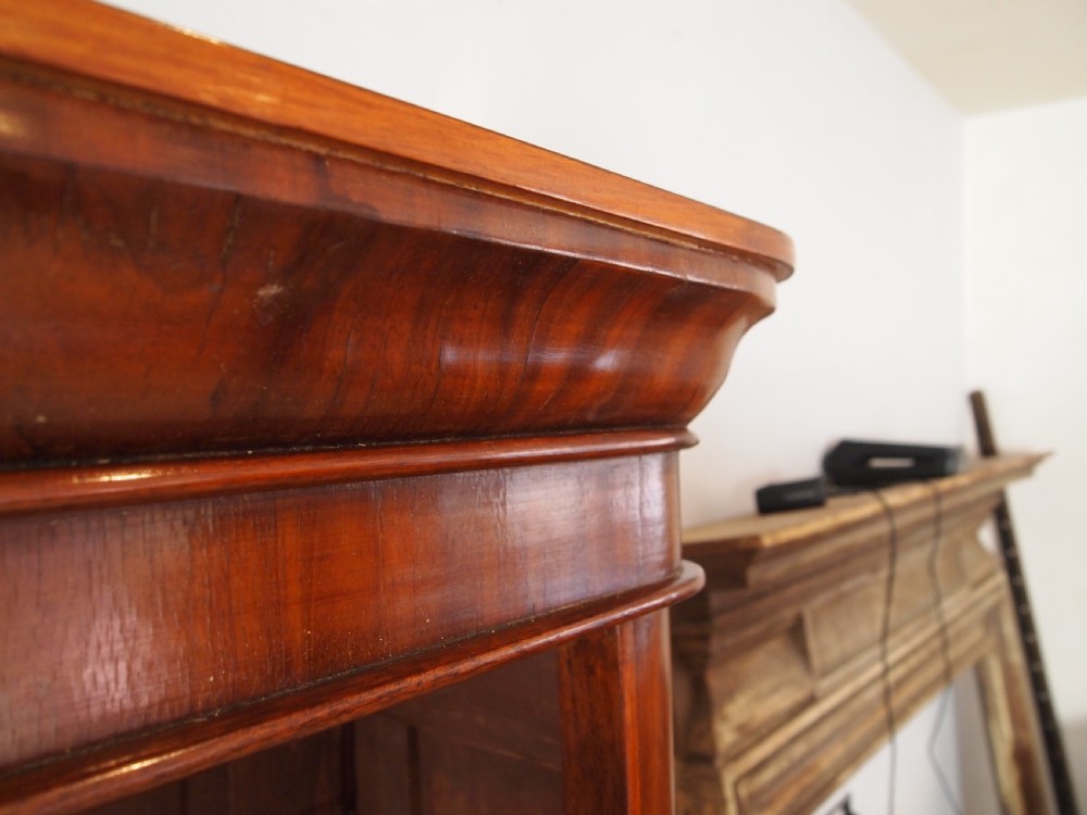 Bookcase early Victorian Mahogany adjustable shelves c1840 View IX