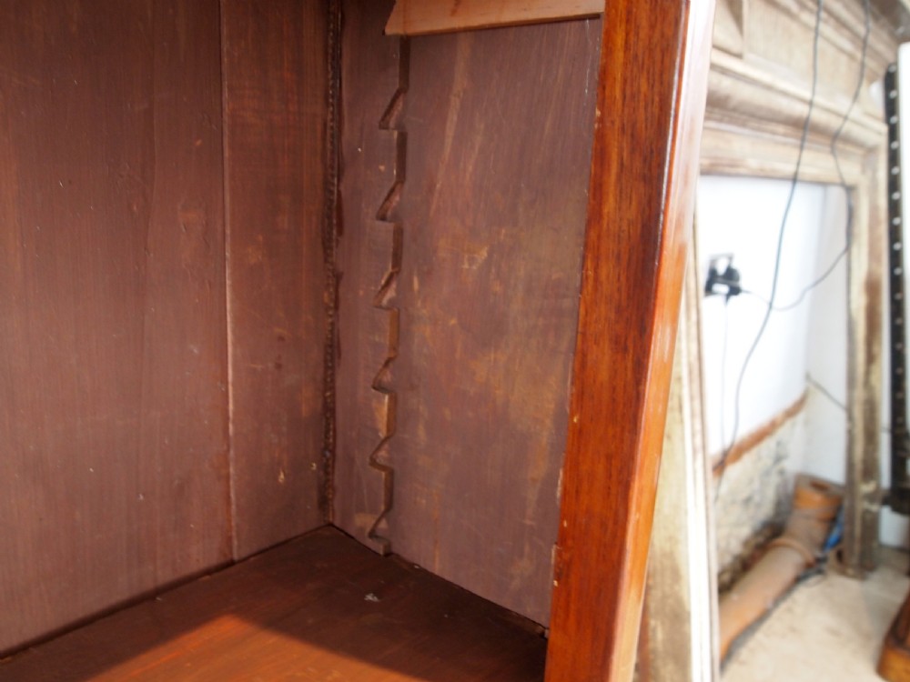 Bookcase early Victorian Mahogany adjustable shelves c1840 View X