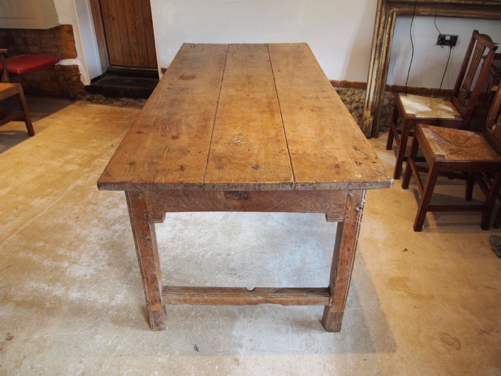Table rare refectory farmhouse Welsh Elm George III c1780 View III