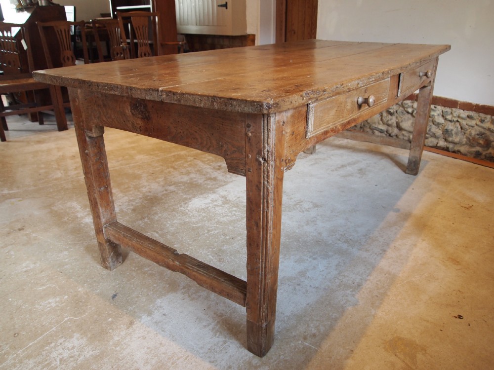Table rare refectory farmhouse Welsh Elm George III c1780 View IX