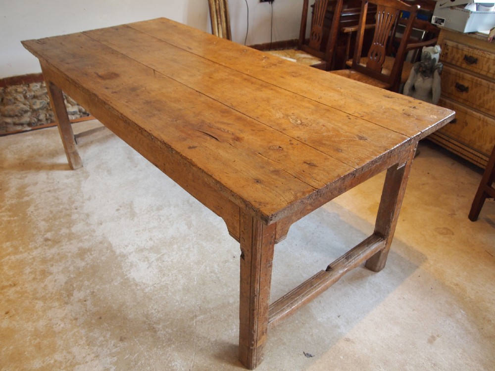 Table rare refectory farmhouse Welsh Elm George III c1780 View X