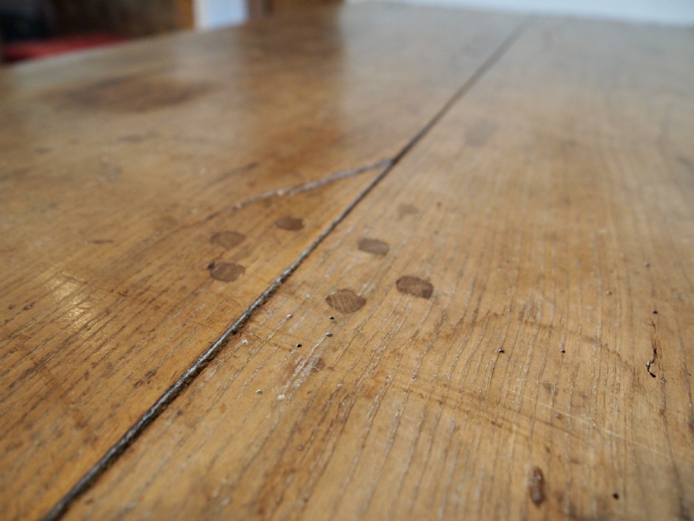 Table rare refectory farmhouse Welsh Elm George III c1780 View XI