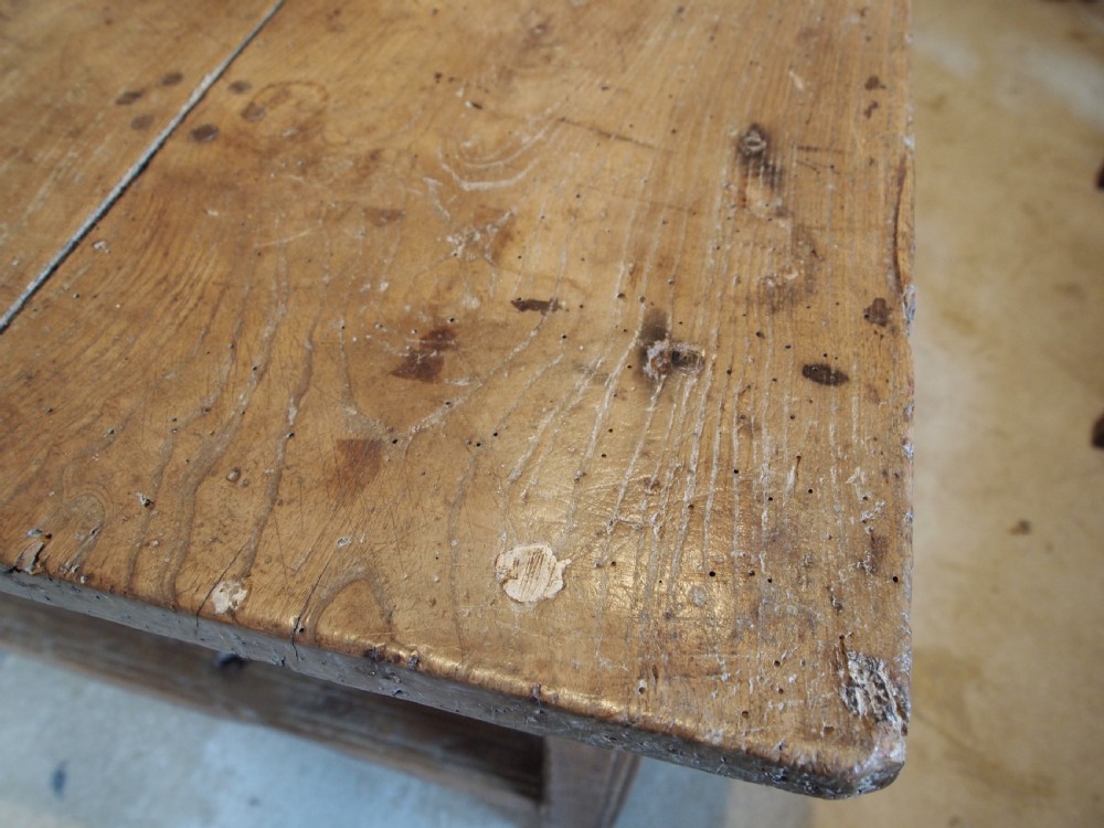 Table rare refectory farmhouse Welsh Elm George III c1780 View XIII