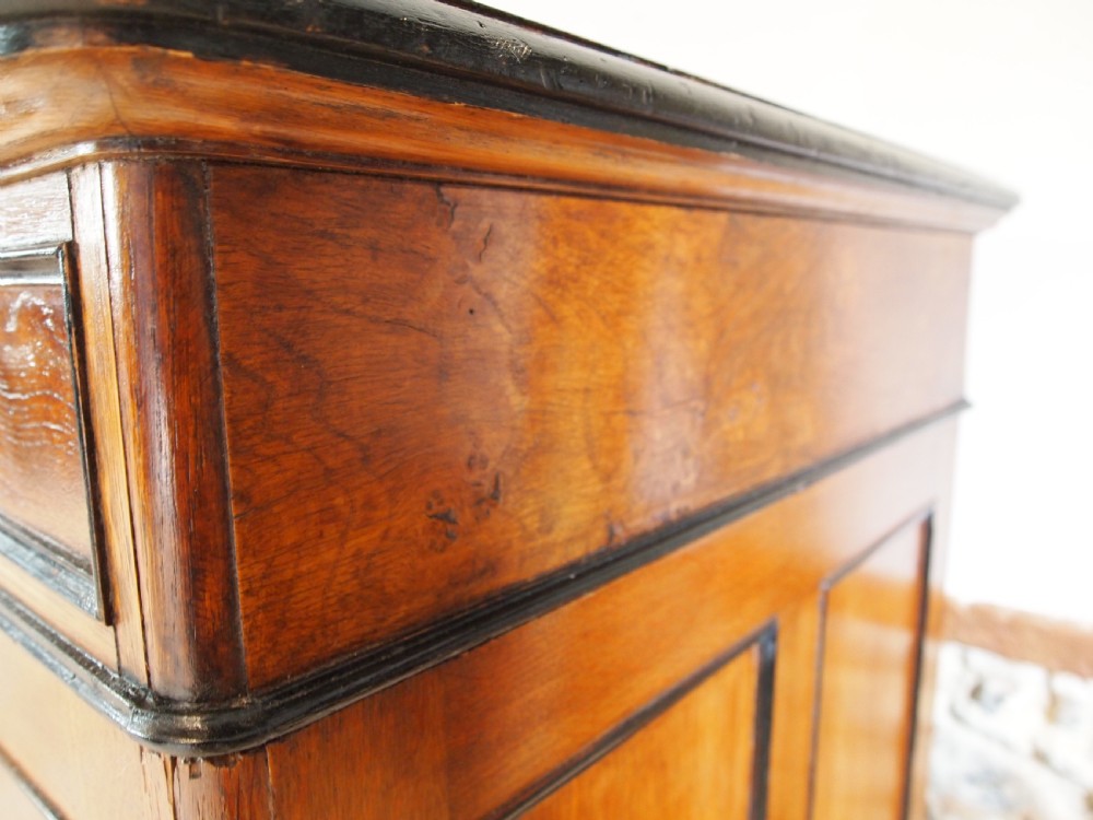 Desk rare Pollard and burr Oak Victorian stunning c1850 View XV