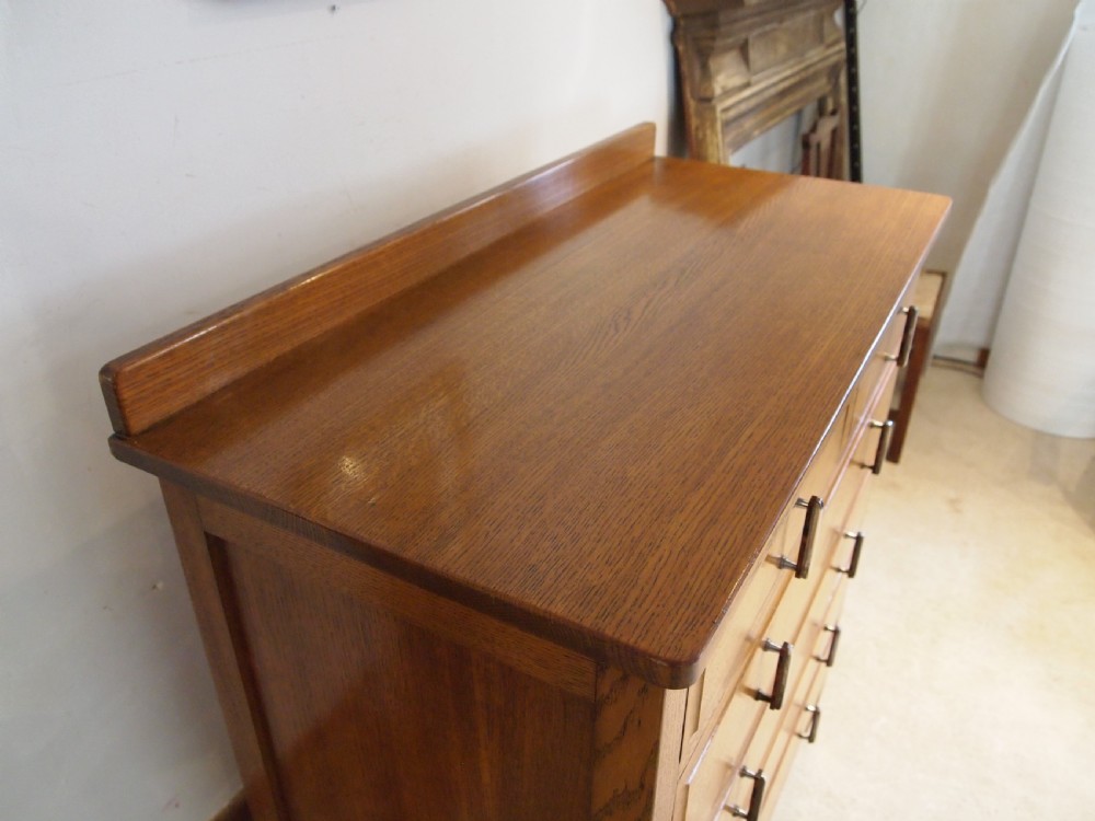 Chest of drawers fine Art Deco Oak manner of Heals c1920 View VI