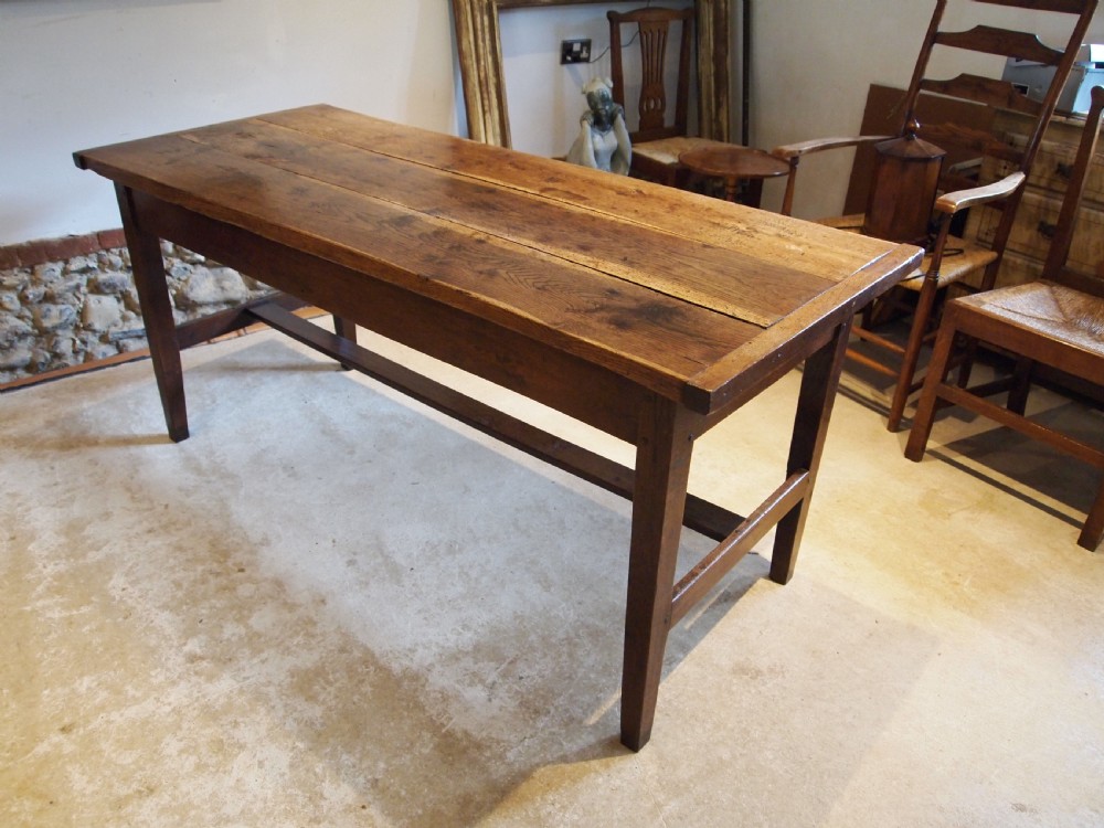 Table rare stunning George III Oak refectory farmhouse dining c1800