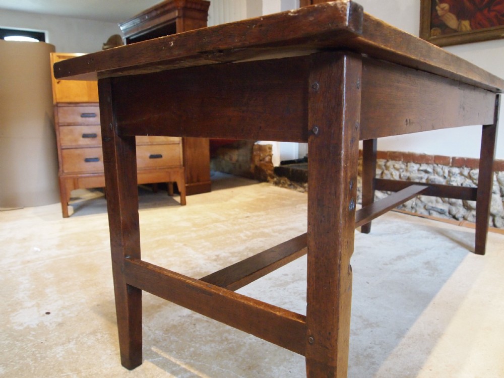 Table rare stunning George III Oak refectory farmhouse dining c1800 View III