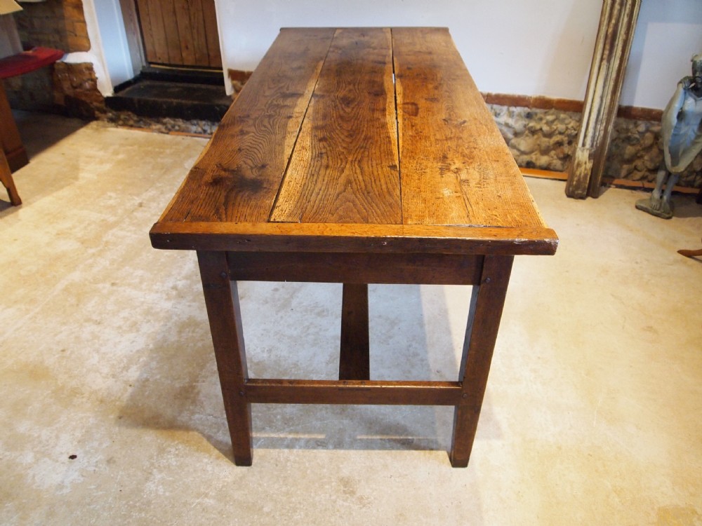 Table rare stunning George III Oak refectory farmhouse dining c1800 View V