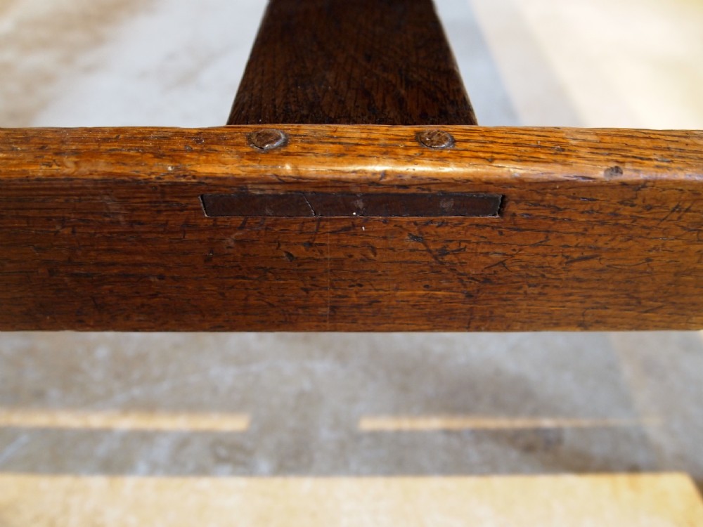 Table rare stunning George III Oak refectory farmhouse dining c1800 View VI