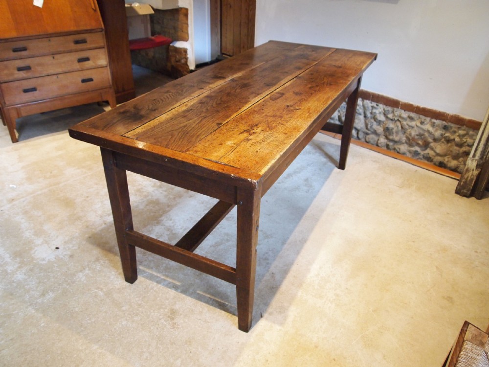 Table rare stunning George III Oak refectory farmhouse dining c1800 View VIII
