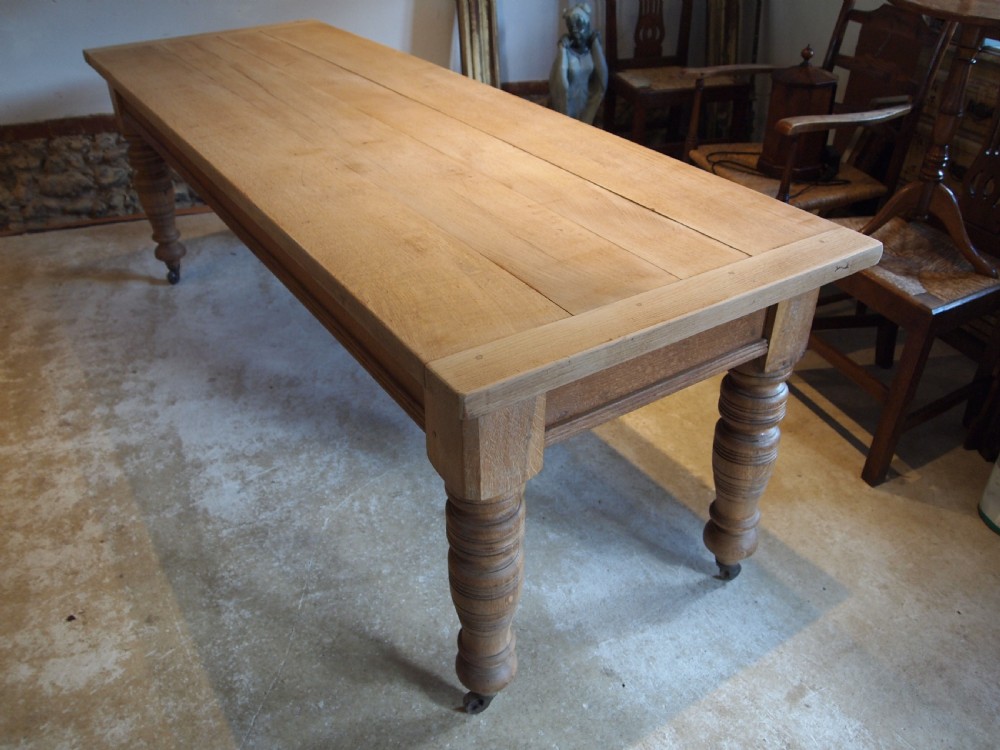 Table fantastic Edwardian Oak scrub top refectory farmhouse dining c1900