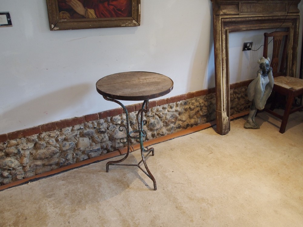 Table French hall lamp side console c1890