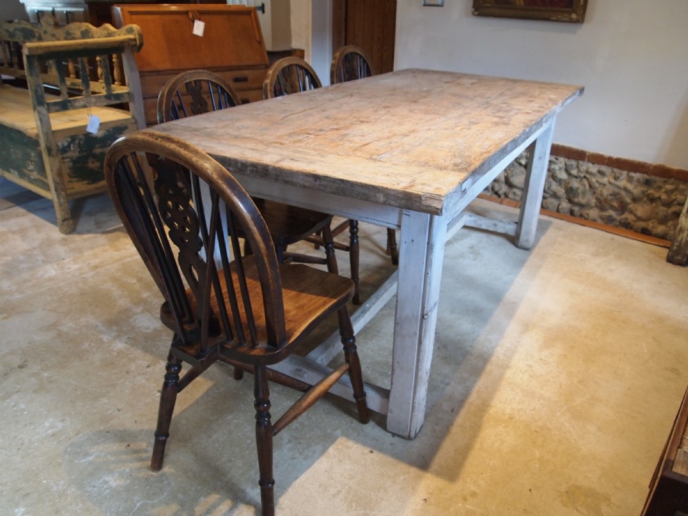 Table refectory farmhouse dining George IV scrub top c1820 View V
